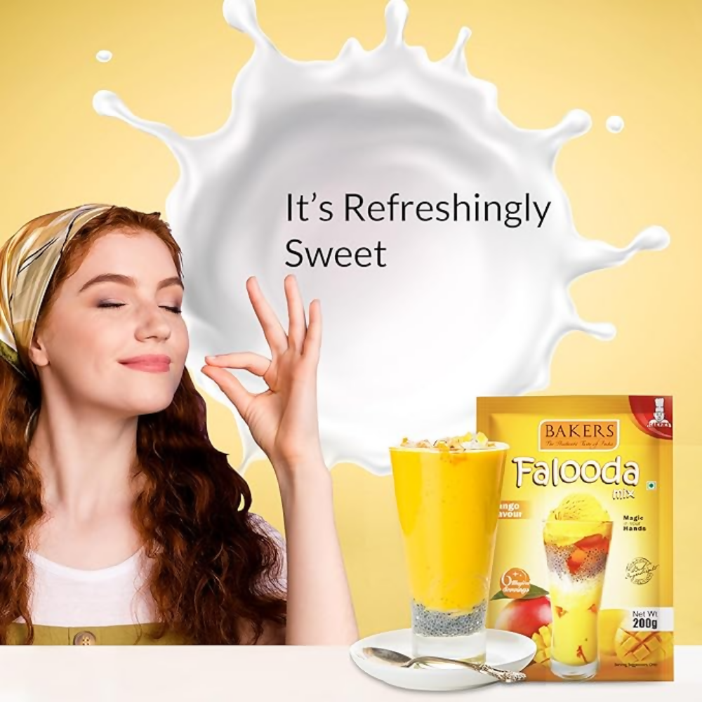 BAKERS Mango Flavored Falooda Mix | Grocsy