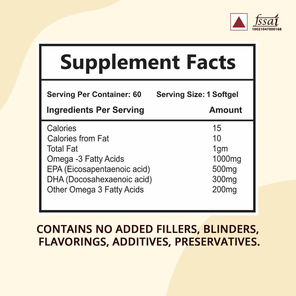 Mountainor Triple Strength Omega-3 Fish Oil Softgels | Grocsy