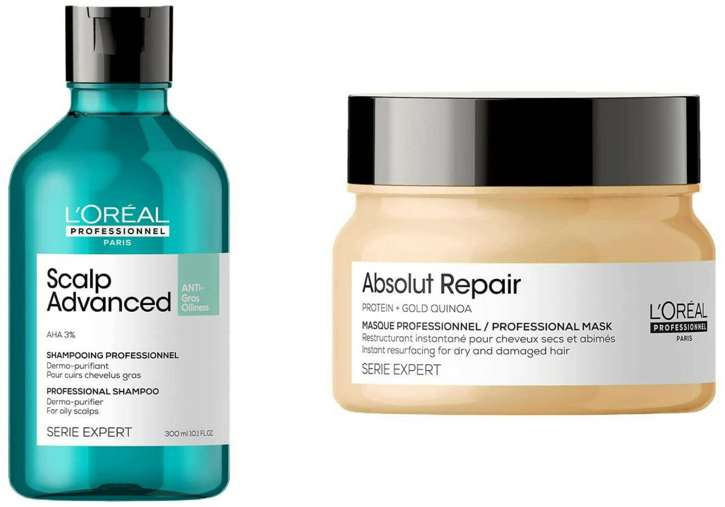 L'Oreal Paris Professionnel Scalp Advanced Anti-Oiliness Dermo-Purifier Shampoo Absolut Repair Professional Hair Mask | Grocsy