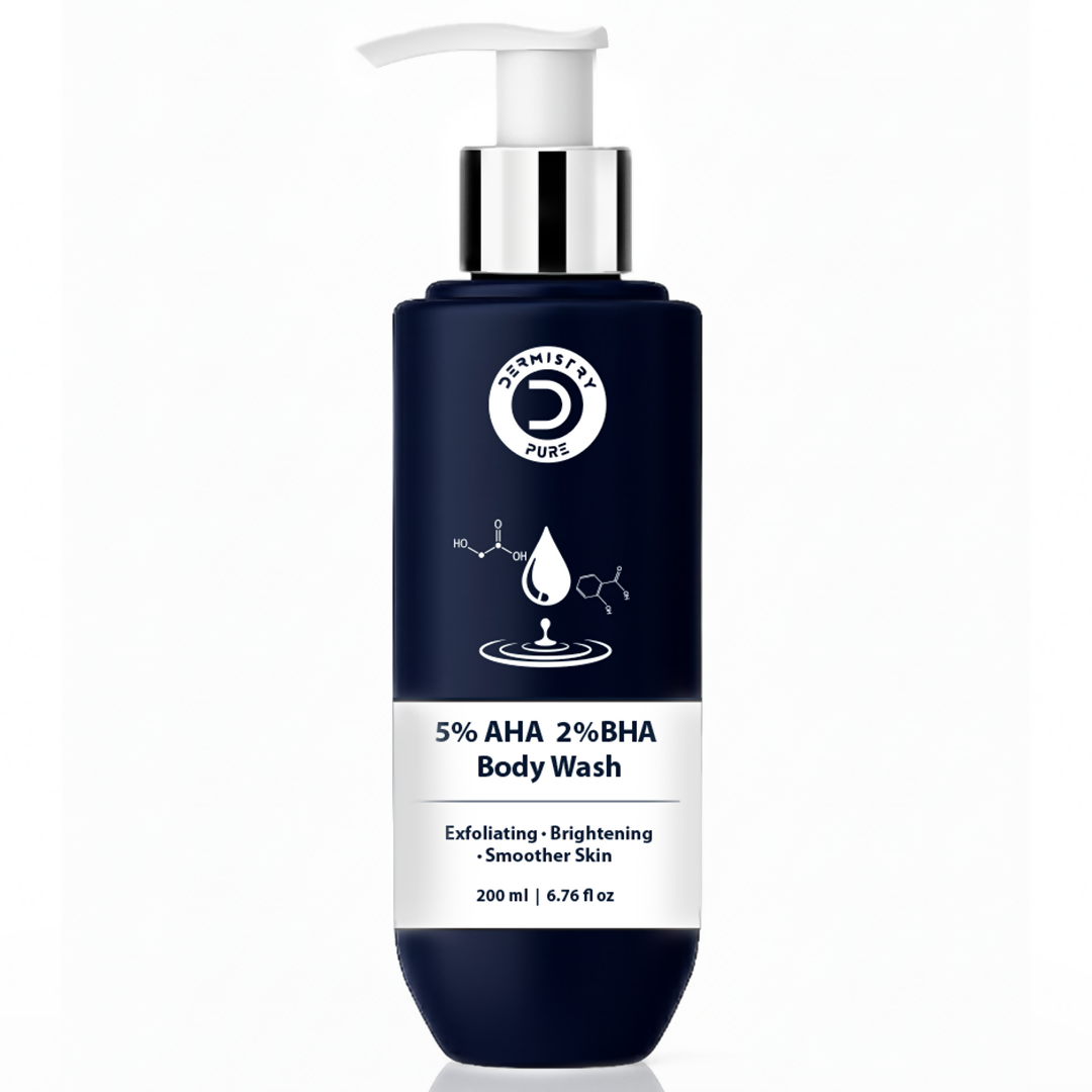 Dermistry 5% AHA 2% BHA Exfoliating D Tan Detan Acne Removal Body Wash For Oily All and Strawberry Skin | Grocsy