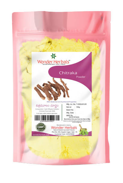 Wonder Herbals Chitramoolam (Chitrak) Powder | Grocsy