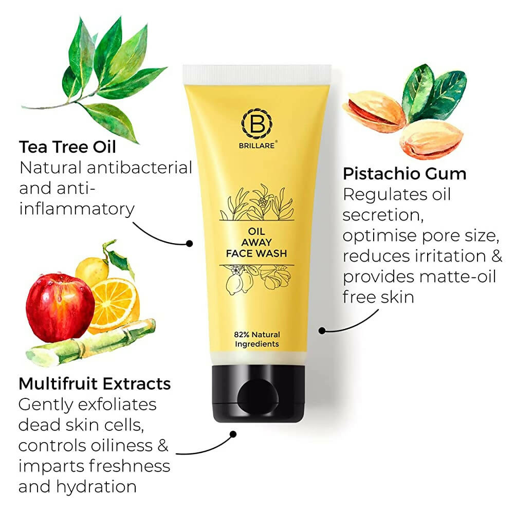 Brillare Oil Away Face Wash | Grocsy
