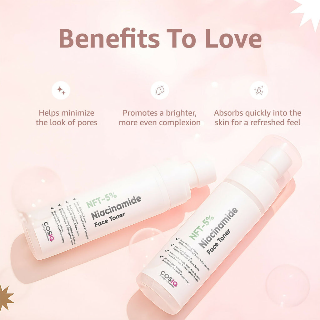 Cos-IQ 5% Niacinamide Face Toner for Oily Acne Prone Dry Combination Skin | Grocsy