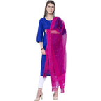 A R Silk Rani Color Chandna Orgenza Cotton Dupattas and Chunnis | Grocsy