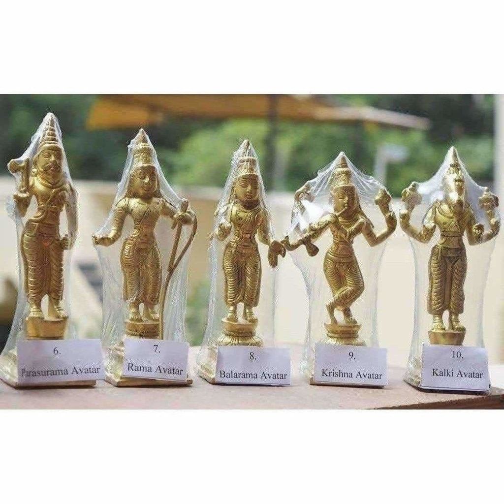 Dasavathara 10 Avathara's of Lord Vishnu-Brass Statue Set | Grocsy