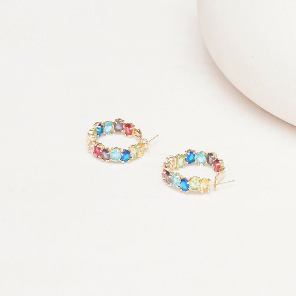 Multi Loops Gold Plated- Ruby Raang | Grocsy