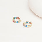 Multi Loops Gold Plated- Ruby Raang | Grocsy