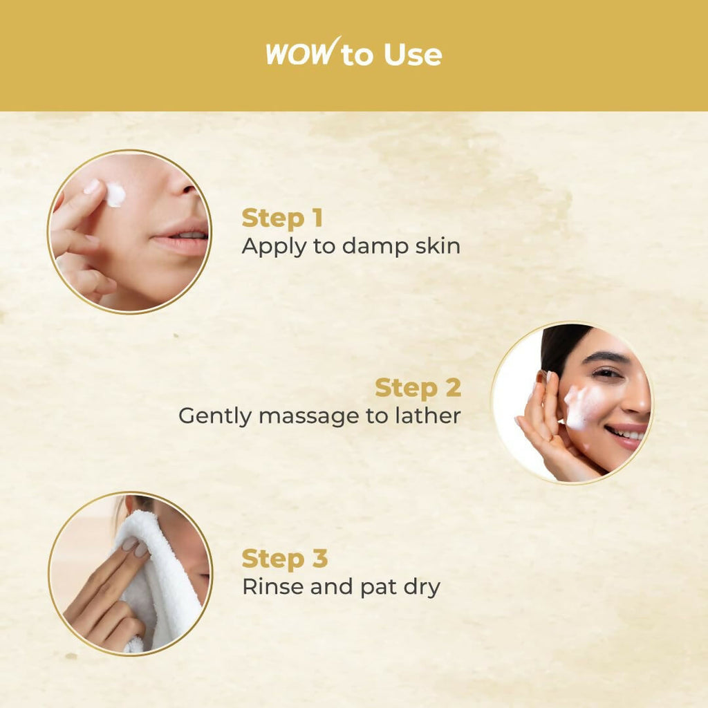 WOW Skin Science Rice Water & Ceramide Hydrating Face Wash, Brightens Skin, Tightens Pores | Grocsy