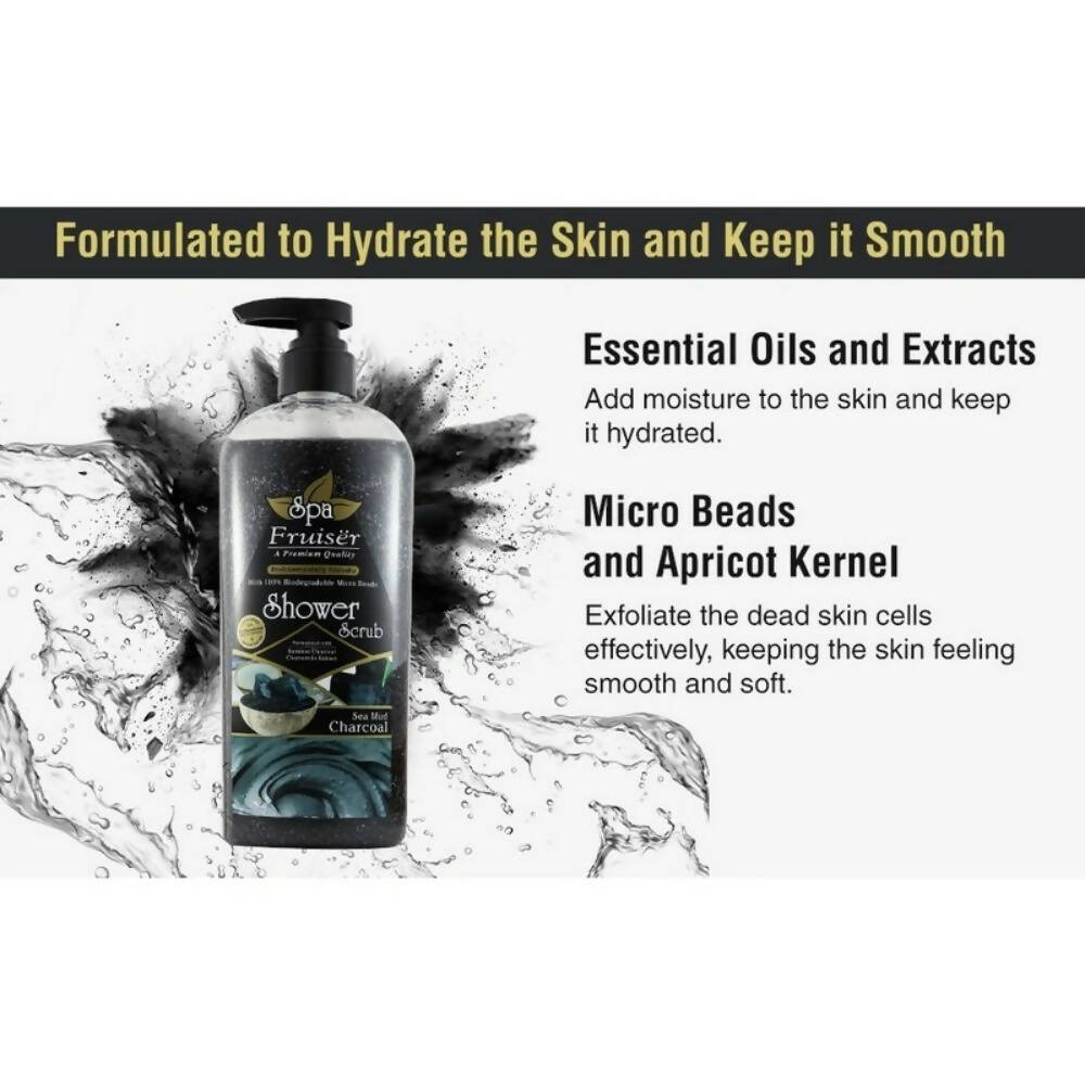 Fruiser Shower Scrub With Sea Mud Charcoal | Grocsy