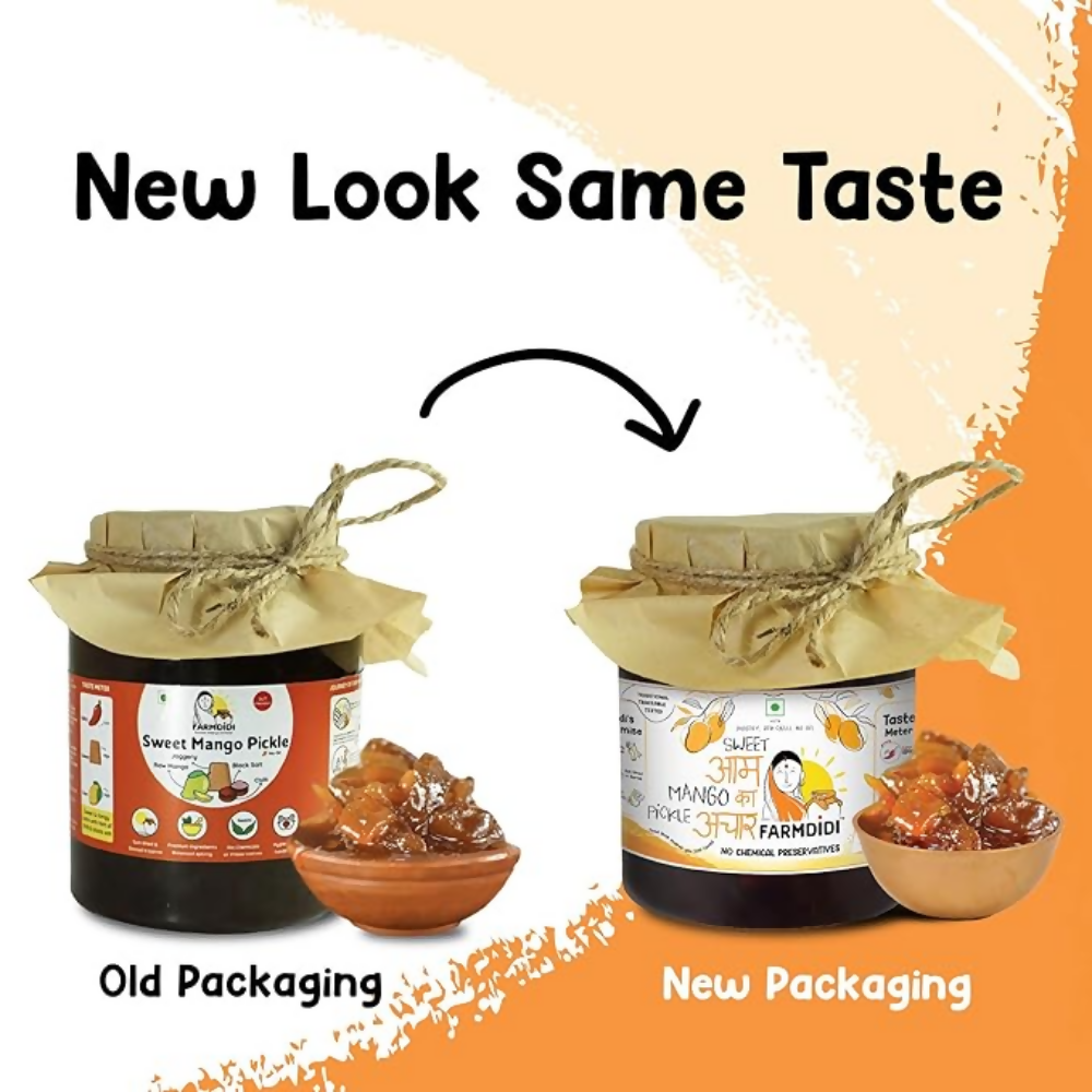 FarmDidi Sweet Mango Pickle with Jaggery - Sweet Mango | Grocsy