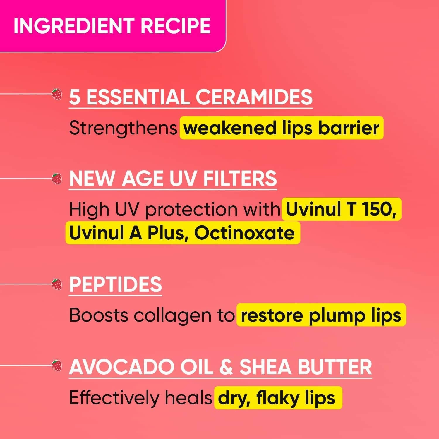 Dot & Key Barrier Repair Ceramide & Peptide SPF 50+, PA+++ Lip Balm - Red Romance | Grocsy