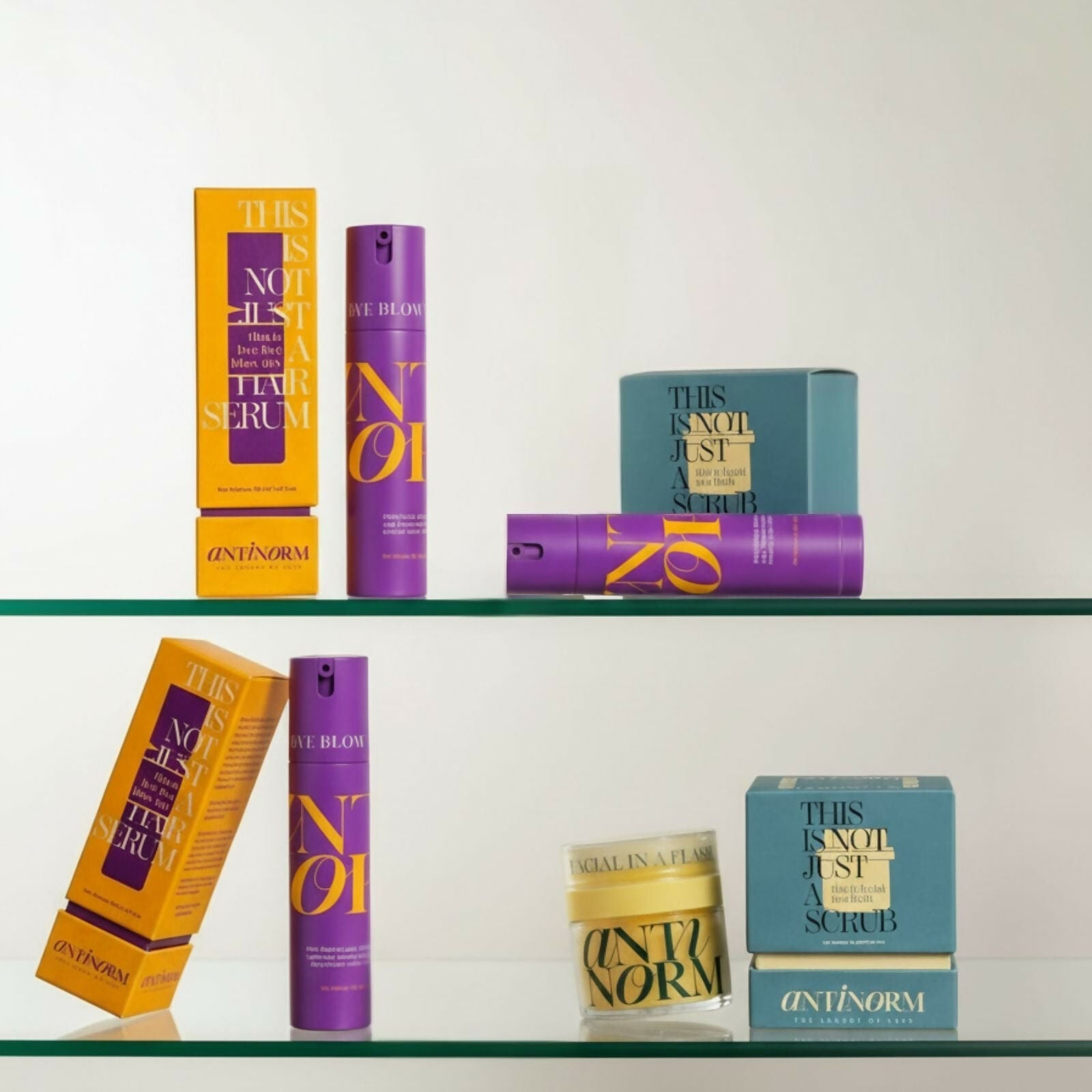 Antinorm Bye Bye Blow Dry Hair Serum and Facial In A Flash Enzyme Scrub Combo | Grocsy