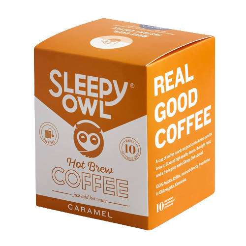 Sleepy Owl Coffee Hot Brew Caramel Bags | Grocsy