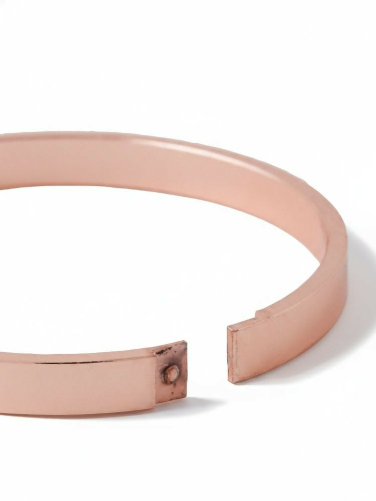 NVR Men's Rose Gold Kada Bracelet | Grocsy