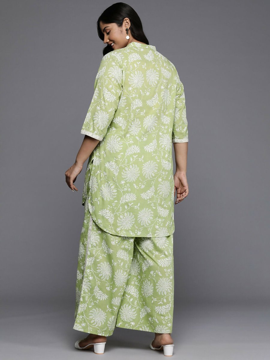 Ahalyaa Women's Traditional wear Co-ords - Green | Grocsy