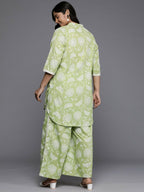 Ahalyaa Women's Traditional wear Co-ords - Green | Grocsy
