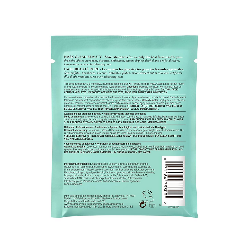 HASK Monoi Coconut Oil Nourishing Deep Conditioning | Grocsy