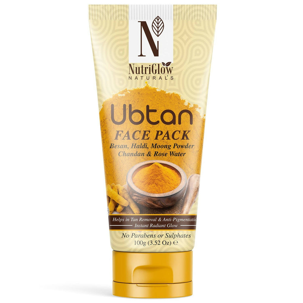 NutriGlow NATURAL'S Ubtan Face & Body Pack with Haldi & Chandan | Grocsy