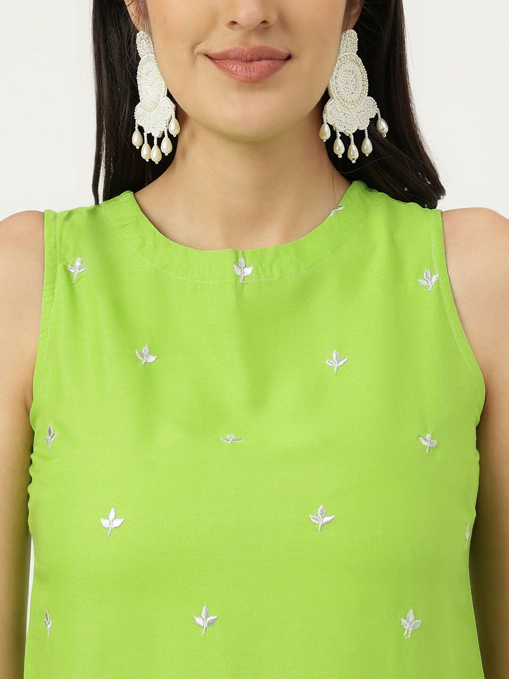 Joban Fashion Green Rayon and Embroidered Work Straight Kurta Bottom Set | Grocsy