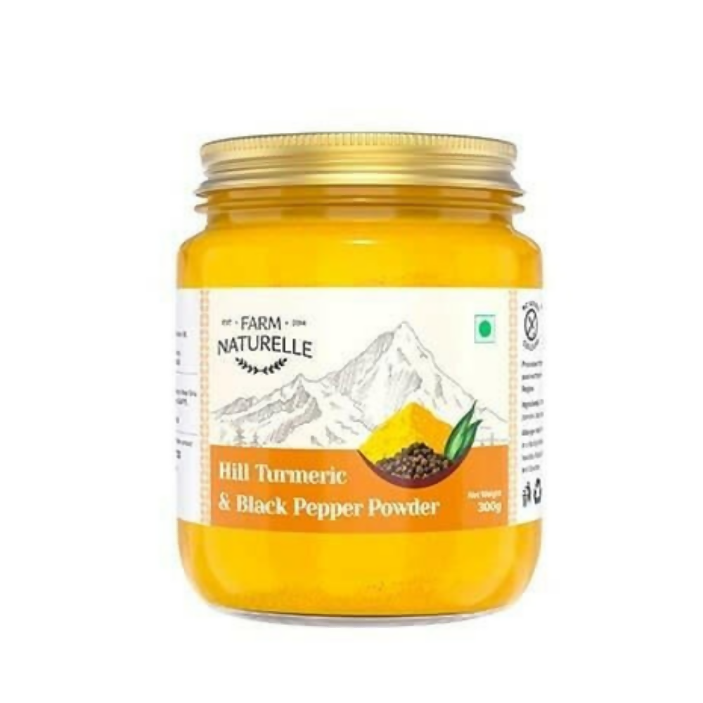 Farm Naturelle Mountain Turmeric Powder High Curcumin with Black Pepper | Grocsy