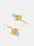 Ruby Raang Traditional Green Drop Maang Tikka And Earrings | Grocsy