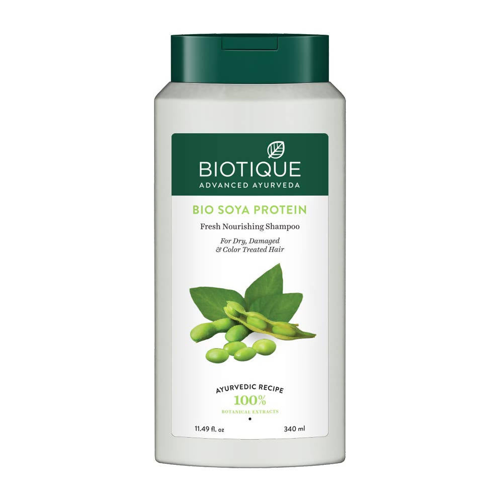 Biotique Advanced Ayurveda Bio Soya Protein Fresh Nourishing Shampoo | Grocsy
