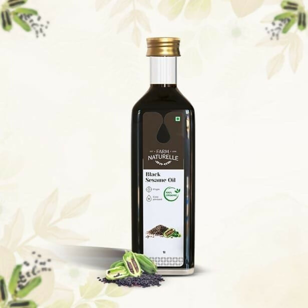 Farm Naturelle Wood Pressed Black Sesame Oil | Grocsy