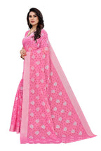 Vamika Light Pink Linen Jari Border Saree | Grocsy
