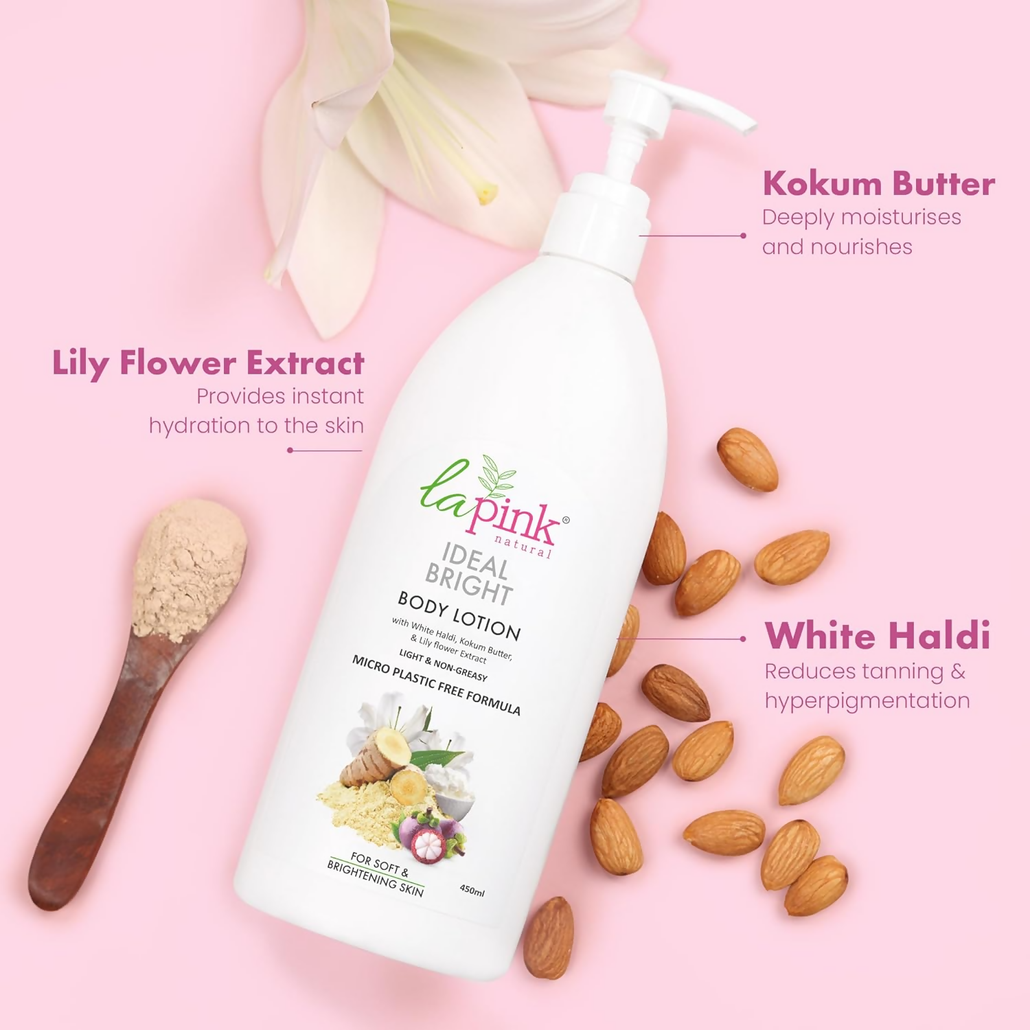 La Pink Ideal Bright Body Lotion With White Haldi | Grocsy