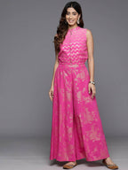 Ahalyaa Women's Traditional Wear Co-ods - Pink | Grocsy