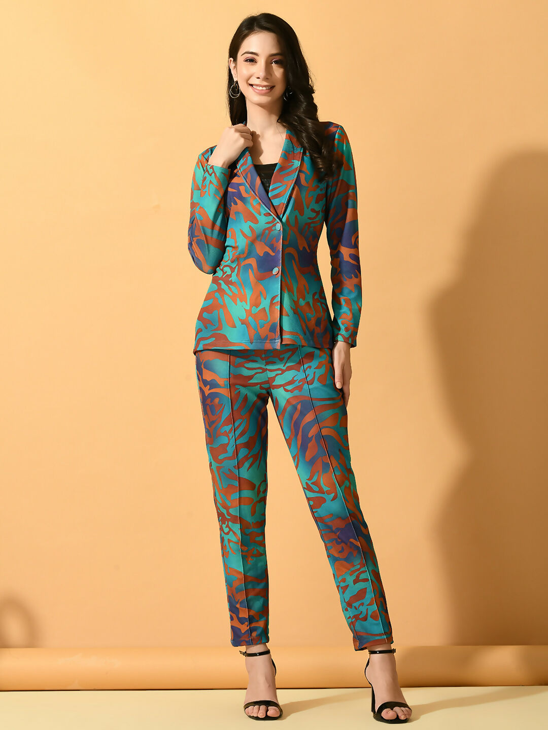 Myshka Women's Multi Printed Ombre Jacket | Grocsy