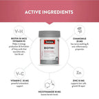 Swisse Biotin+ With Nicotinamide, Rosehip & Vitamin C | Grocsy