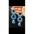 MS Fashion India Muskan Fancy Oxidized Mirror Jhumki Earrings | Grocsy