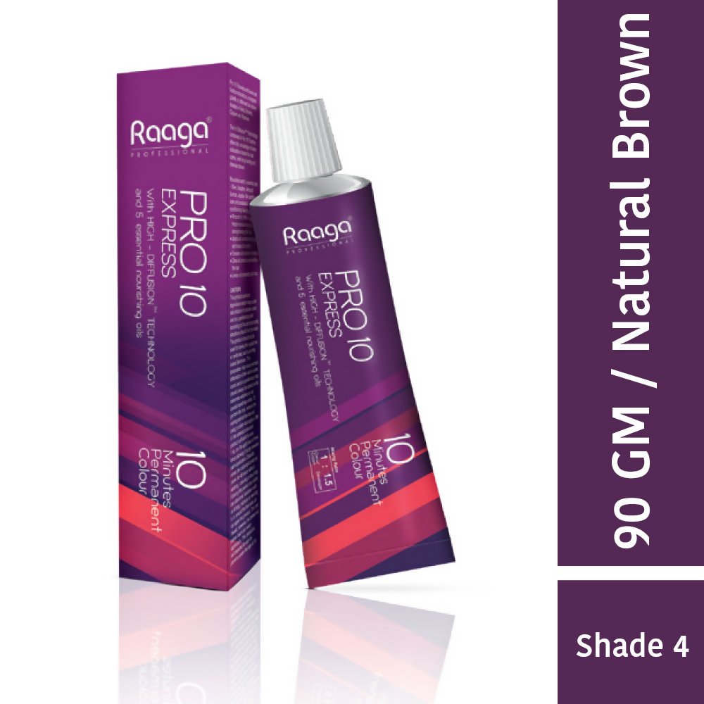 Raaga Professional Pro 10 Express Permanent Hair Colour - Natural Brown | Grocsy