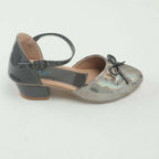 Tiny Bugs Girls Party Wear Ballerinas Heels - Dark Grey | Grocsy