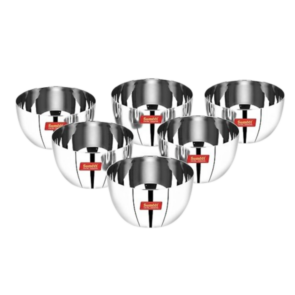 Sumeet Stainless Steel SoLid Apple Bowl | Grocsy