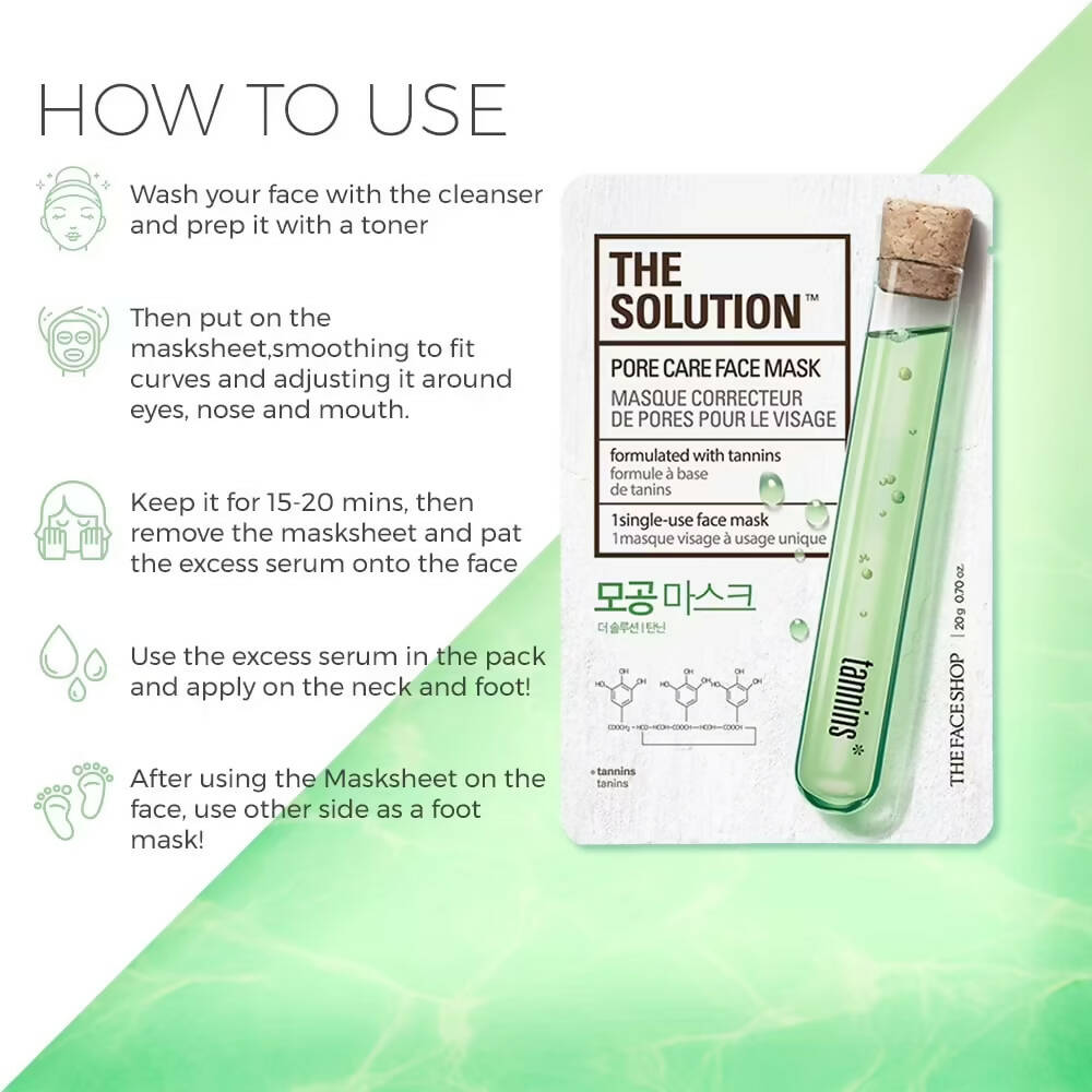 The Face Shop The Solution Pore Care Face Mask - Korean Skincare | Grocsy