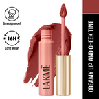 Lakme Double Duty Lip & Cheek Mousse Matte Lipstick - Burgundy Lush | Grocsy