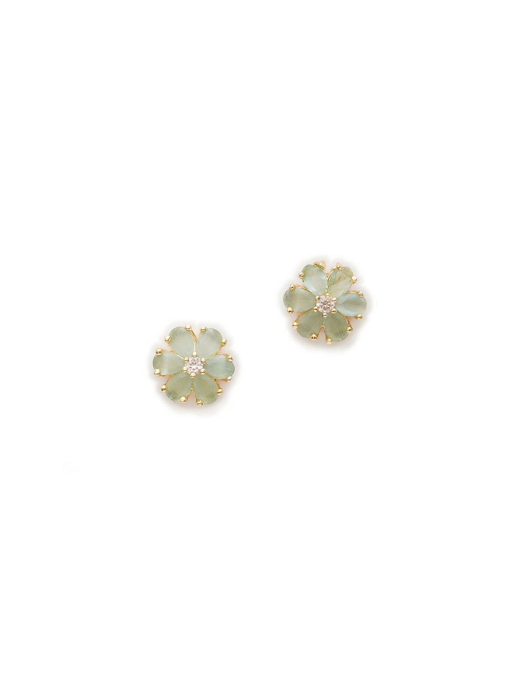 stone stud (Gold) - Ruby Raang | Grocsy