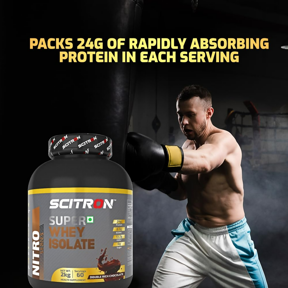 Scitron Super Whey Isolate Protein Powder - Double Rich Chocolate | Grocsy
