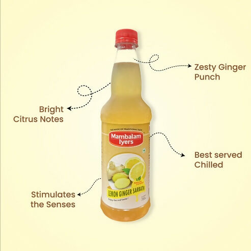 Mambalam Iyers Lemon Ginger Sarbath | Grocsy