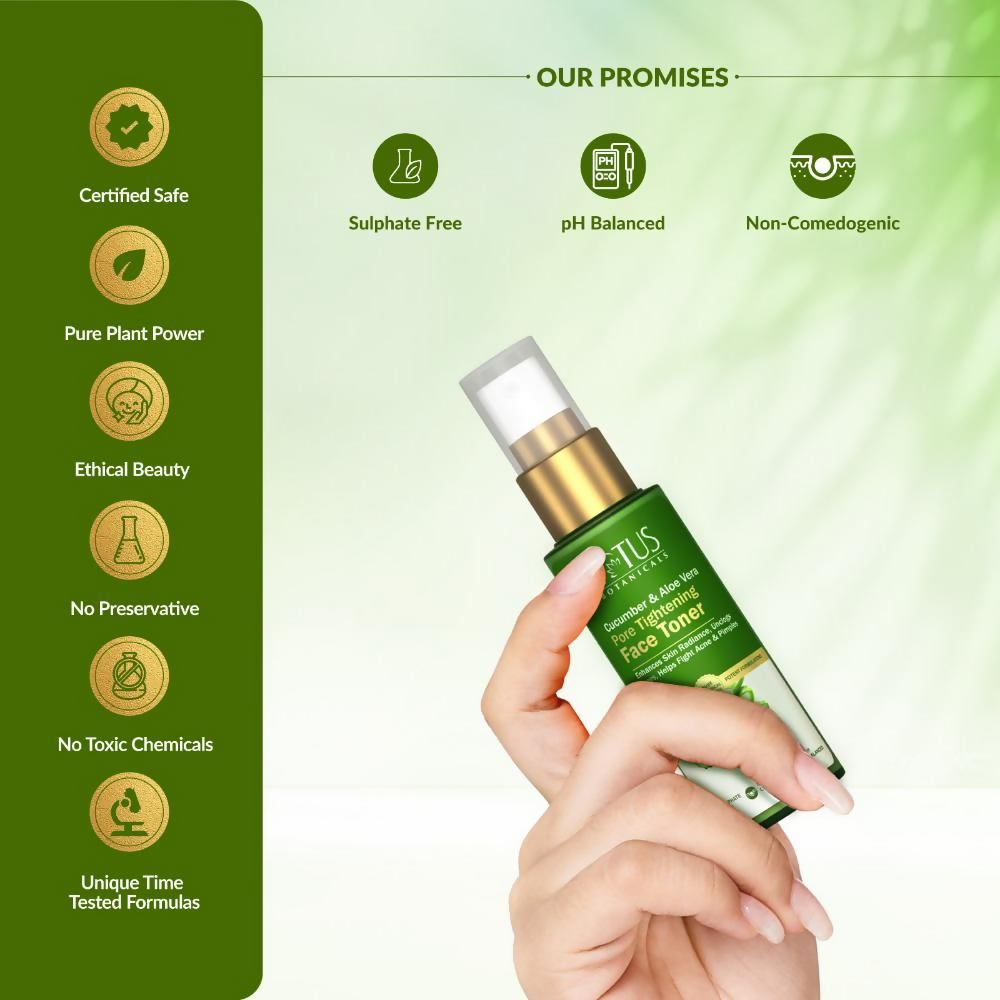 Lotus Botanicals Cucumber & Aloe Vera Pore Tightening Face Tone | Grocsy
