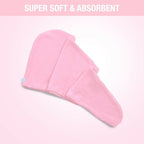 Nykaa Naturals Microfiber Hair Wrap for Frizz Free & Shiny Hair - Pink | Grocsy