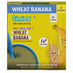 Timios Organic Wheat Banana Baby Cereal | Grocsy