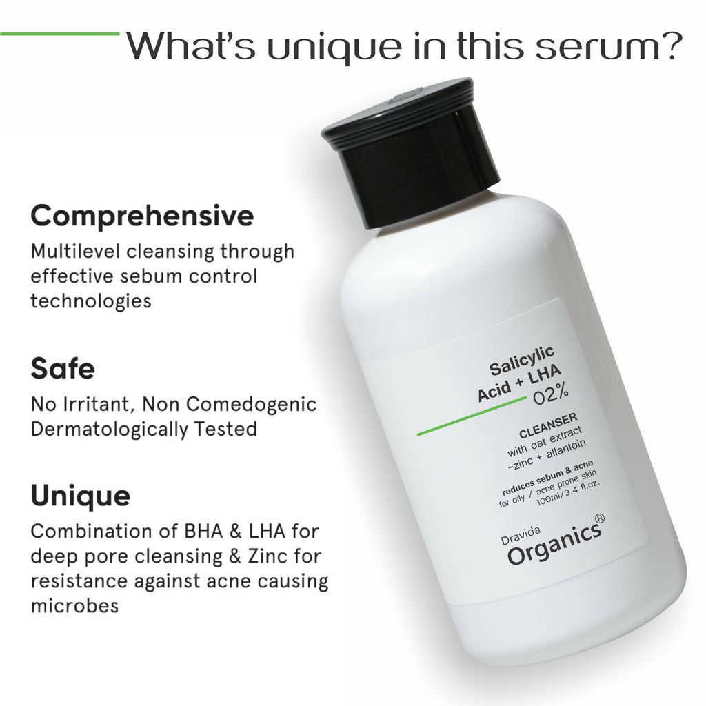 Dravida Organics 2% Salicylic Acid Face wash | Grocsy