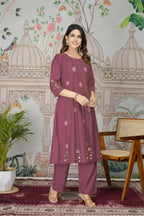 Ethnic Festive Wear Viscose Roman Silk Beet Stitched Pant Pair - Rashmika | Grocsy