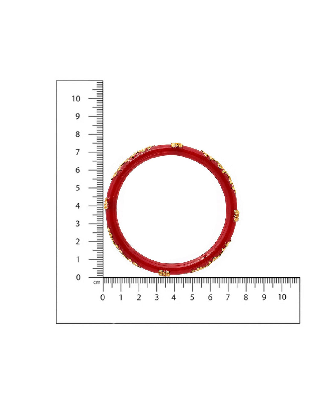 Ruby Raang Red Traditional Bangle | Grocsy