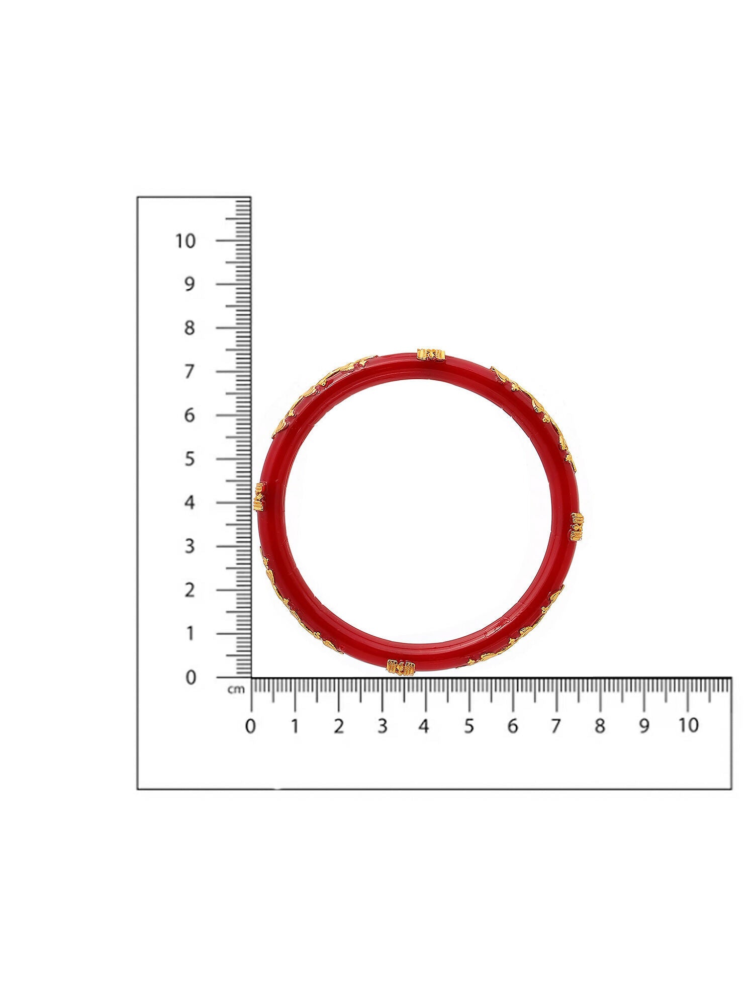 Ruby Raang Red Traditional Bangle | Grocsy