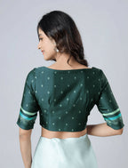 Vastranavya Electric Blue Mandalaa Print Freehand Ready to Wear Saree | Grocsy