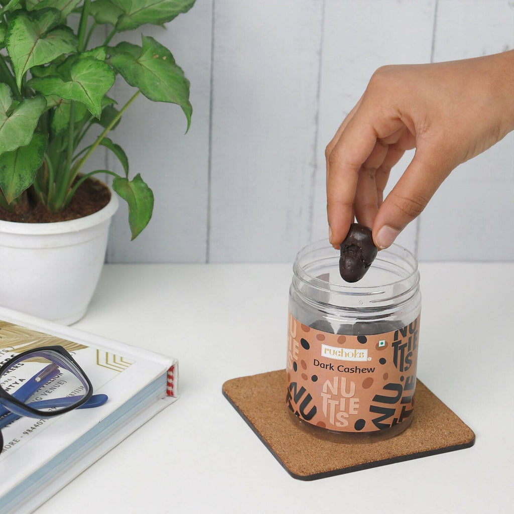 Dibha Ruchoks - Dark Cashew Draggies Chocolate Coated | Grocsy